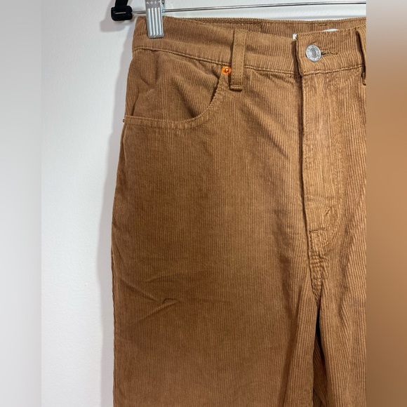RE/DONE Jeans Women’s Size 26 70s Corduroy Loose Flare in Ginger Corduroy - Picture 4 of 15